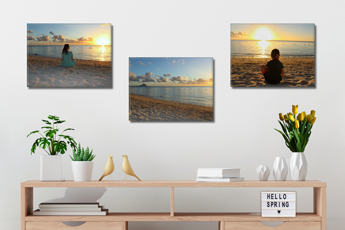 Levně Fotoobrazy sada 3 kusů 40x30 cm z vlastních fotografií, Plátno 100% bavlna: Premium Canvas 390g/m²
