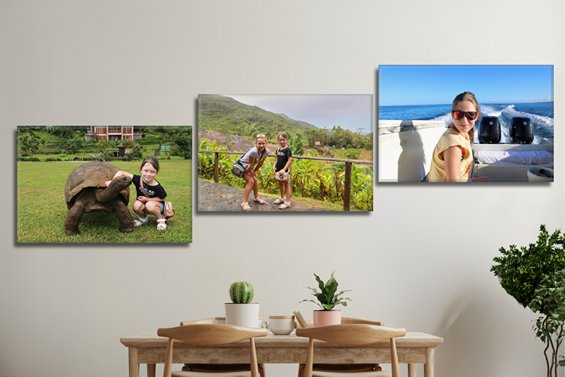 Levně Fotoobrazy sada 3 kusů 60x40 cm s vlastními fotkami, Plátno 100% bavlna: Premium Canvas 390g/m²