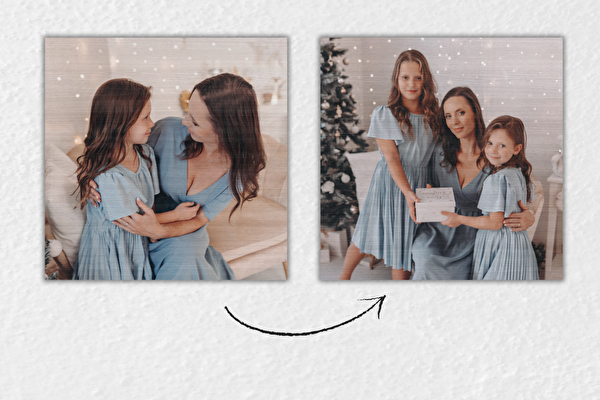 Oboustranný tisk na dřevo 50x50 cm z vlastní fotografie