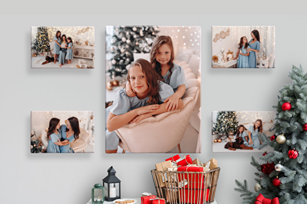 Fotoobrazy sada 5 kusů (1x - 60x45 cm, 4x - 30x20 cm) z vlastních fotografií