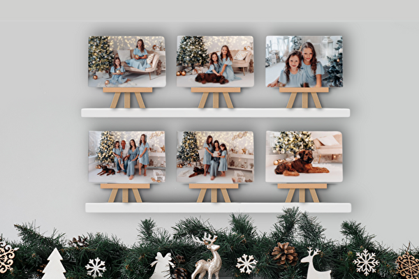 Fotoobrazy sada 6 kusů 15x10 cm z vlastních fotografií se stojánky